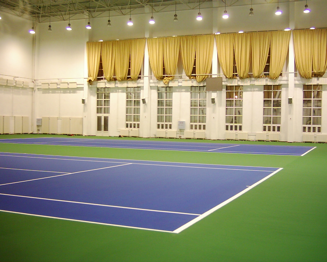 硅pu网球场